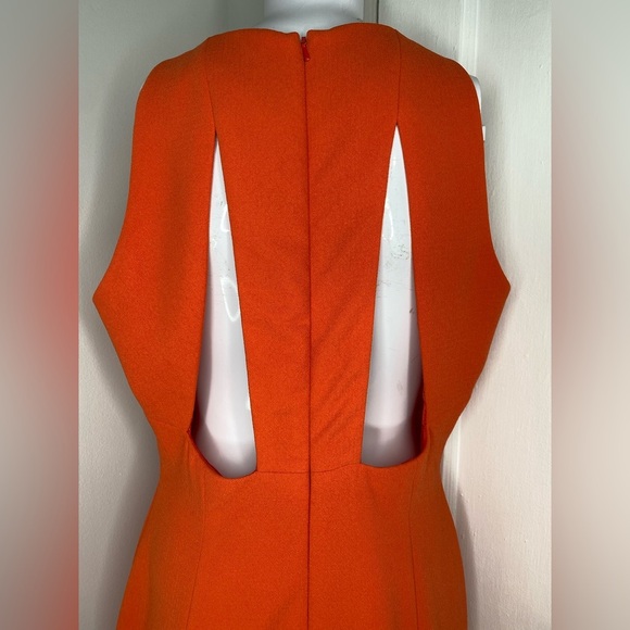 CARMEN MARC VALVO NWT 12 Elegant Orange Sleeveless Dress - Picture 3 of 7